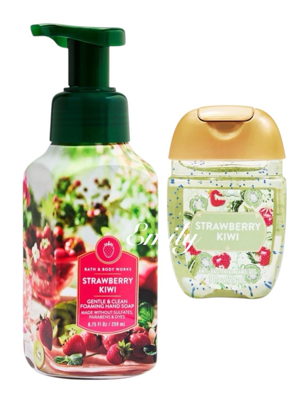 Bath & Body Works STRAWBERRY KIWI Gentle Clean Foaming
Hand Soap + PocketBac